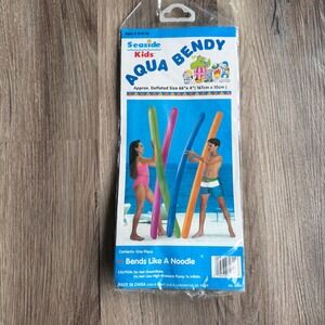 Seaside Kids Aqua Bendy Inflatable Pool Noodle Green Toy Vintage Style 89601